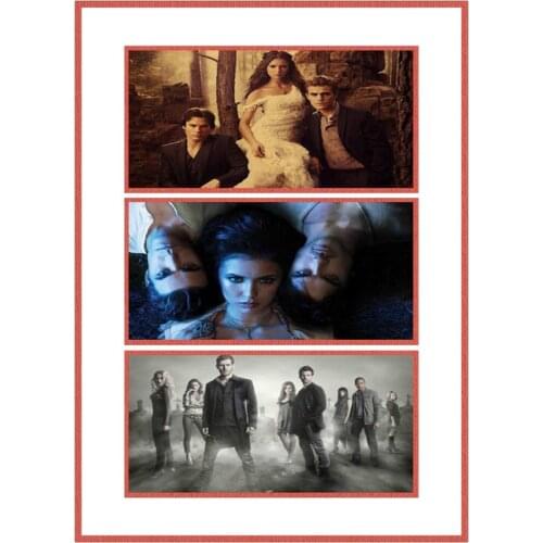 5D Diy Embroidery The Vampire Diaries Damon Stefan Elena Diamond Painting with Square Drill Cross Stitch Home Decor XN1456