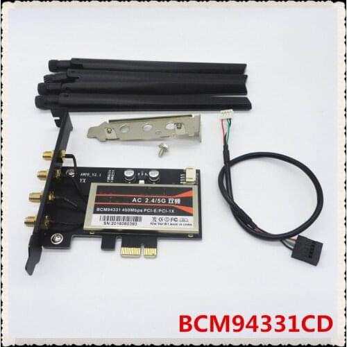 BCM94360CD BCM94331CD Wireless Card to PCIe 1x Adapter for desktop PC hackintosh BCM4360