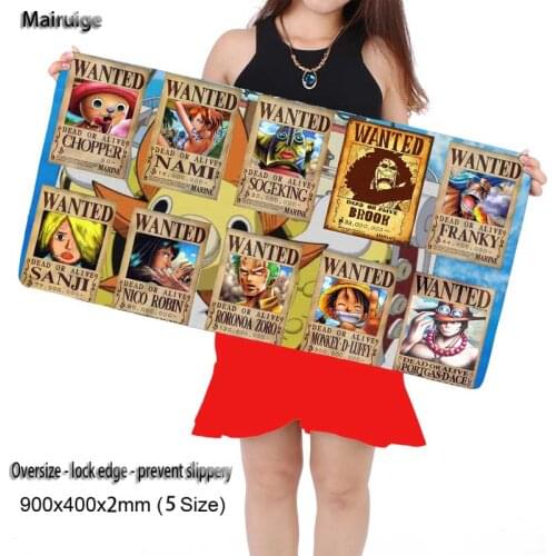 Mouse Pad Large Game Pad Mouse Notebook Computer Big Size Mouse Mat Gaming Mouse Pads One Piece Wanted Mugiwara 80x30cm /90x40cm