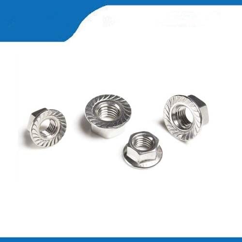 Free shipping 30PCS-M3 DIN6923 304 Stainless Steel Flange Nut Six Flange Nut Antiskid Nut Hexagon Flange Nuts