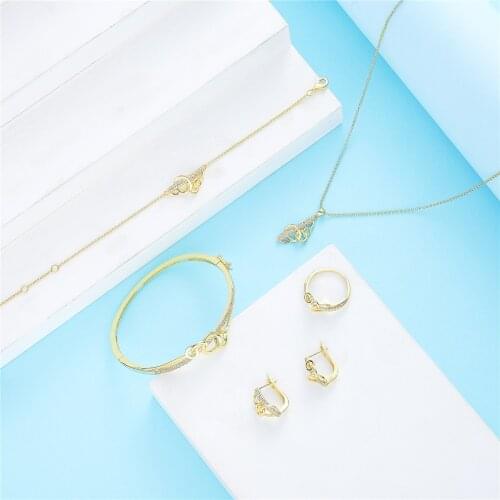 2021 May jewelry set gold color necklace earrings Ring for women brida jewelry set Morocco gold color jewelry set