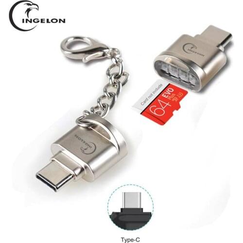 Ingelon Micro SD Card Reader Metal OTG Adapter USB type c tf card adapter usb3.1 usb c type adapter Microsd Card Reader