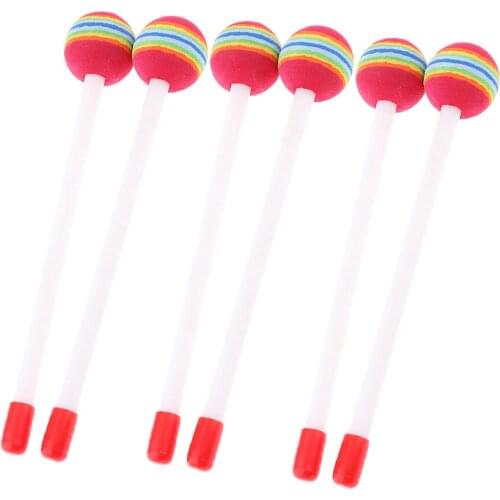 6 Lot Drum Knock Hammer Sticks Kids Infant Early Develop Instrumental Toys