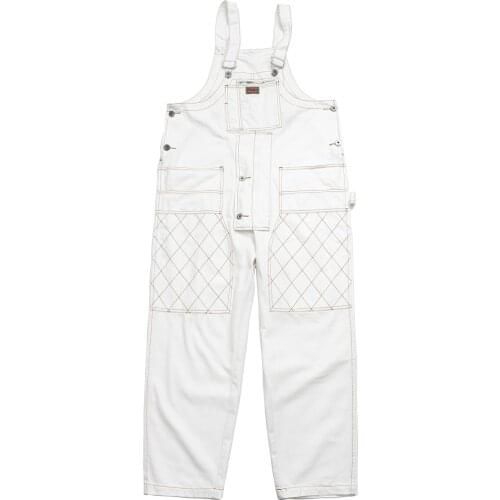 New Japanese retro overalls bib trousers for men and women the same style American straight loose suspenders
