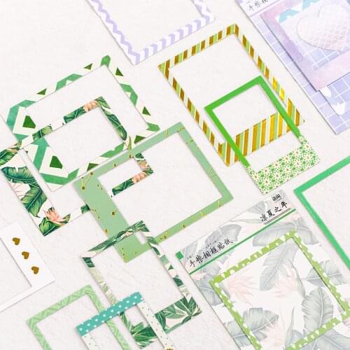 15pcs Kawaii Fresh Photo Frame Series Decorative Sticker DIY Scrapbooking photo Label Diary Album Sticker