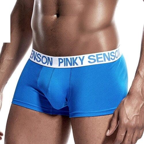 Men Sexy Breathable Gay Mens Boxer Trunks Solid Soft Male Panties Cotton Underwears Boxers Shorts Underpants