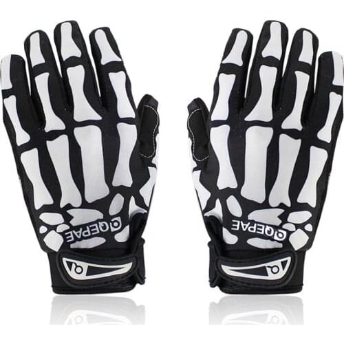 Qepae Road Mountain Bike Full Finger Touch Screen Gloves Sports Fitness Motorcycle Wear-Resistant Non-Slip Waterproof Long Finge