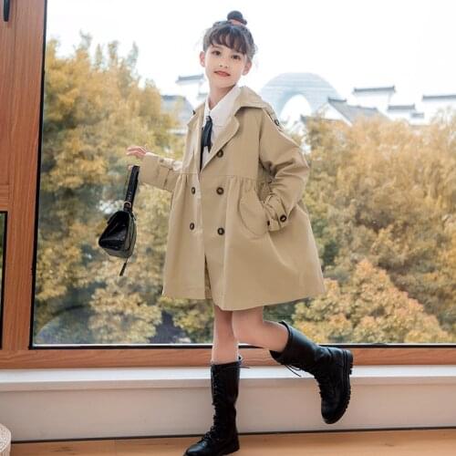 Girls Windbreaker Autumn New Big Boy Girl English Wind Coat Toddler Girl Winter Clothes Girls Jackets