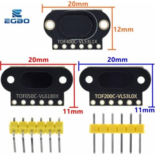 VL6180/VL53L0X/VL53L1X Time of Flight (ToF) Laser Ranging Sensor Module TOF050C TOF200C TOF400C 50CM/2M/4M IIC For Arduino STM32