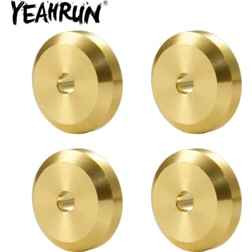 YEAHRUN 1/24 RC Crawler Car Upgrade Parts 1Set Heavy Duty 4mm Steel Steel Drive Stub Axles Brass Weights for Axial SCX24 90081
