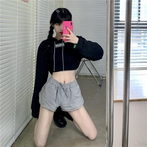 Autumn women sweatshirts Short hoodie Women Pullover Streetwear Korean Casual Hoodies Female Y2K Aesthetic Hip Hop Tops Jumper