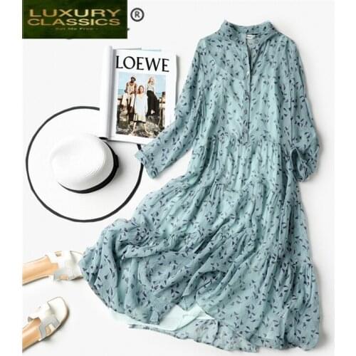 Women Vintage Summer Dress Clothes 2021 Boho blue Long Vestidos Ladies Print Maxi Dresses + Top Robe Mujer QA02088