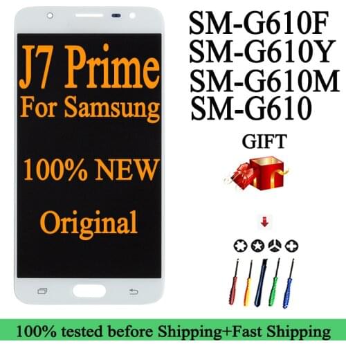 100% New Original LCD for Samsung Galaxy J7 Prime Touch Screen G610 G610F G610M Display For SAMSUNG J7 Prime 2016 G610 LCD