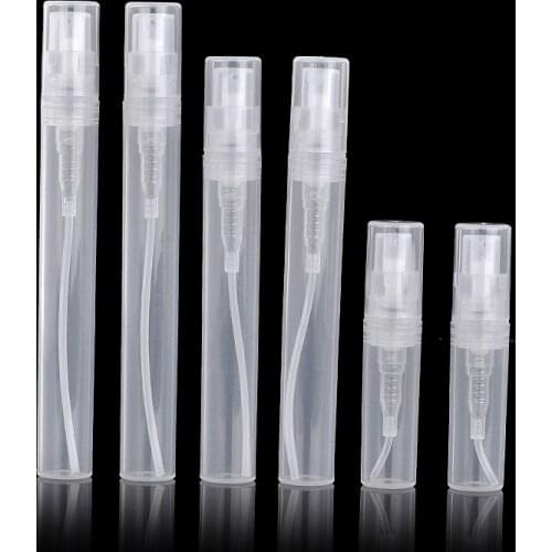 2ML 4ML 5ML Spray Bottles Wholesale Clear Mini Travel Plastic Refillable Bottles Empty Perfume Bottle 100pcs/Lot