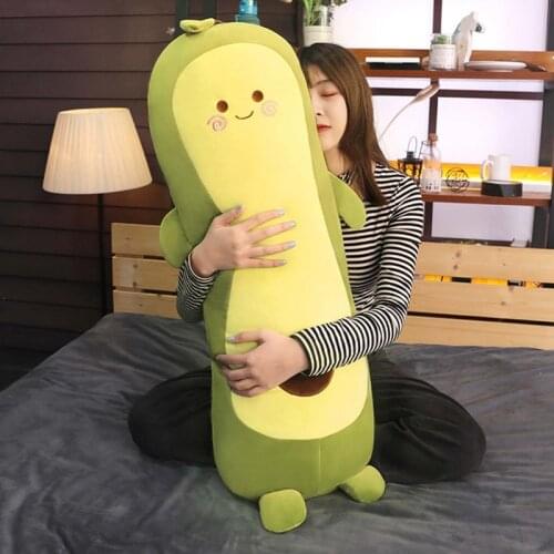 70cm Small Size Green Avocado Plush Toy Girl Boy Sleeping Doll Cushions Lovely Fruit Pillows Kids Girlfriend Birthday Gifts