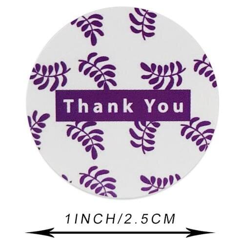 8 styles Paper Round Thank You Stickers 1inch 50-500pcs Label Stickers Gift Packaging Seals Kraft Stationery Sticker