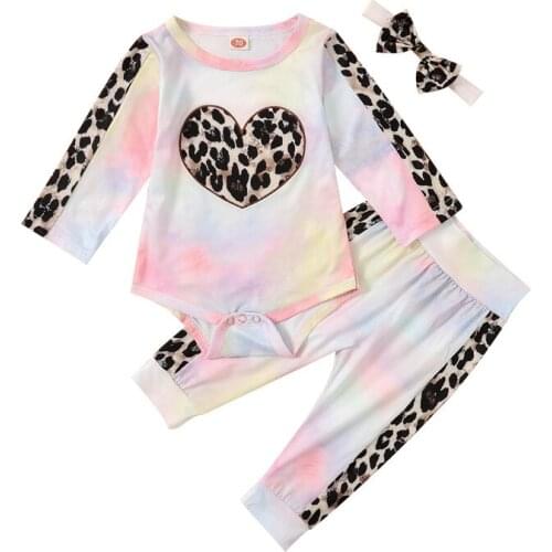 Free Shipping Toddler Infant Newborn Baby Girl Tie Dye Clothes Set Spring Autumn Long Sleeve Romper Pants 2Pcs Outfits For Baby