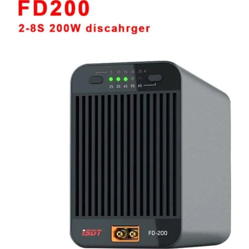 ISDT FD-200 FD200 200W 25A Smart Control Discharger Wireless APP Lipo Discharger Fit 2s-8s Battery Current 5A 10A 15A 20A 25A