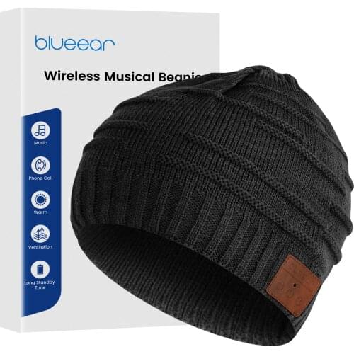 Blue Ear® Bluetooth Beanie Wireless Knitted Winter Hats With Stereo Speakers 200mAh Battery Up to 8 Hours Playing Time Perfect F