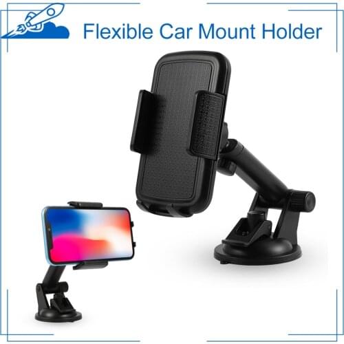 Flexible Car Phone Mount Holder Stand GPS Telefon Mobile Cell For iPhone X XS XR 11 12 6S Xiaomi Huawei Google 360 Rotation