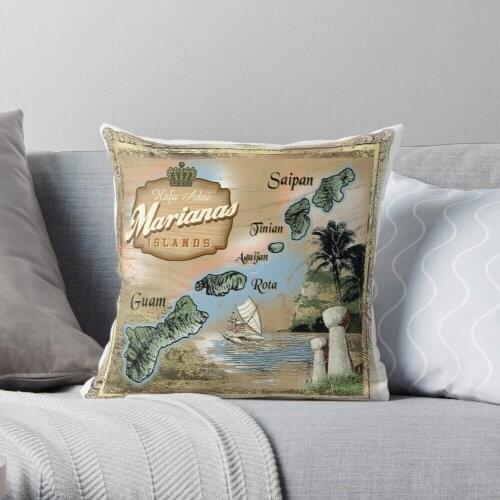 Marianas islands Throw Pillow Cushion Cover Polyester throw pillows case on sofa home living room car seat decor 45x45cm