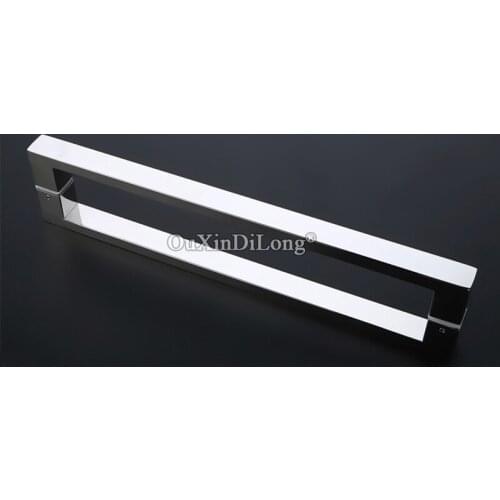 New 304 Stainless Steel Frameless Shower Cabin Glass Sliding Door Handles Glass Door Pull / Push Handles Polishing Finished