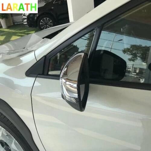 The New For Subaru XV Crosstrek Impreza 2017 2018 2019 ABS Chrome Side Door Rear View Rearview Mirror Cover Exterior Trim 2pcs