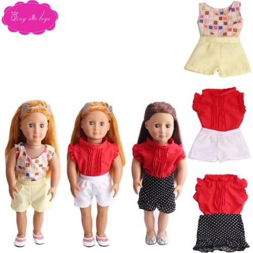 18 inch Girls doll clothes Fashionable business suit American newborn dress Baby toys fit 43 cm baby dolls c211