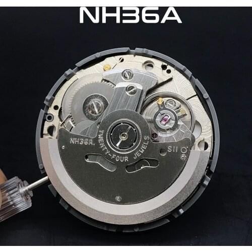 Original Seiko NH36A Automatic Mechanical Movement with Day/Date Window 24 Jewels 4R36 NH36 Japan Original Self-winding Movt