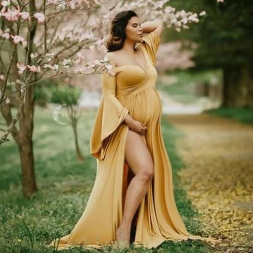 Maternity Dresses For Photo Shoot Maternity Photography Props Pregnancy Dress Photography Maxi Dresses Gown Pregnant Clothes New