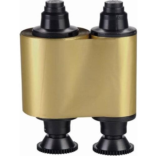 R2016 gold monochrome ribbon 1000 Prints compatible ribbon for evolis Pebble Dualys printers