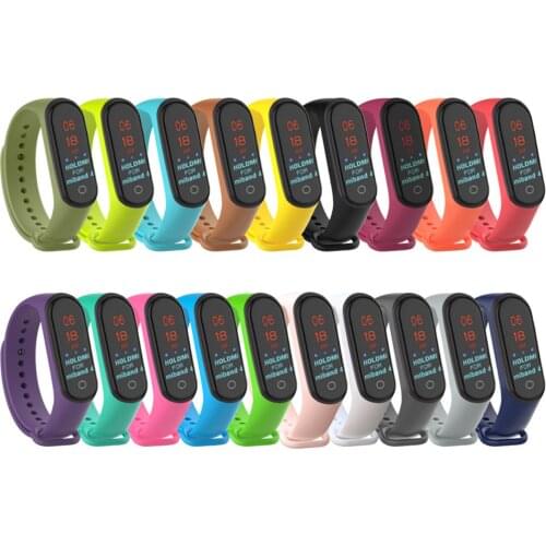 Strap For Xiaomi Mi Band 3/4 Replacement Sport Silicone Strap Fashion Wristband Bracelet Two-Tone Replacement Strap
