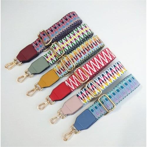 New Weave Colored Belt Bags Strap Accessories For Women Fashion Adjustable Shoulder Handbag Strap Decorative Accessories Bags