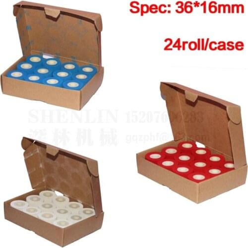 Ink roll for hot stamping date code expiration code printing ink blue, red ink, white ink 36*16mm for sealing machine marking