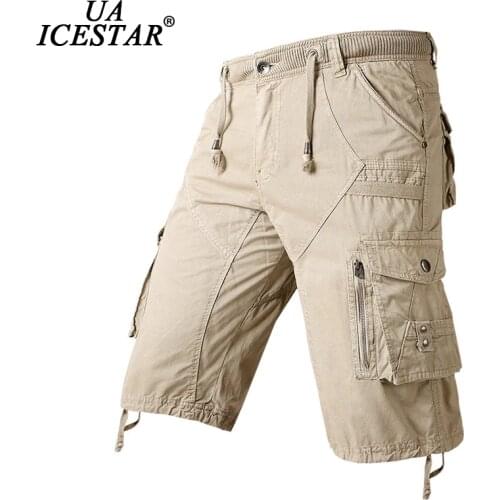 Men Cotton Cargo Shorts 2021 New Relaxed Fit Breeches Bermuda Casual Short Summer Fashion High Quality Large Size Mens Shorts