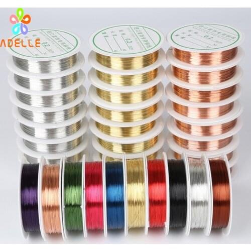 10 colors 0.3/0.4/0.5/0.6/0.8mm Special Copper line Wire for DIY Jewellry beading Bracelet Necklace free shipping 3 rolls