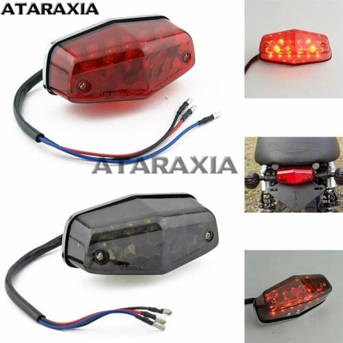 Bike Cafe Racer Motorcycle Stop Brake Light Rear Lamp Lucas Style LED Tail Light Universal For Harley Chopper Rear Stop Light