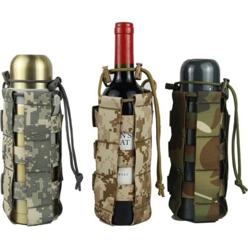 Tactical Military Water Bottle Pouch Molle System Kettle Bag Outdoor Camping Hiking Travel Survival Kits Holder