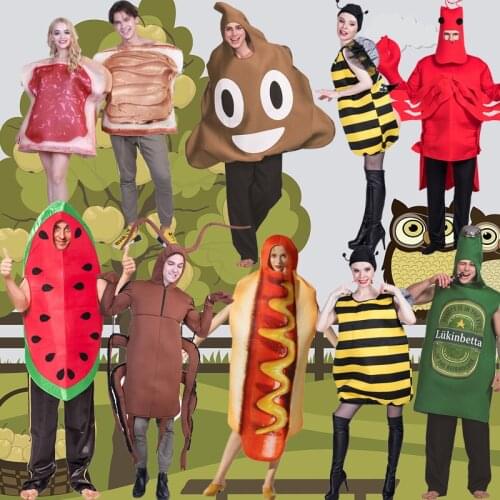 Crayfish mascot Halloween COS beer chili cockroach costume men and women omelette bacon costume for Carnival Party Events