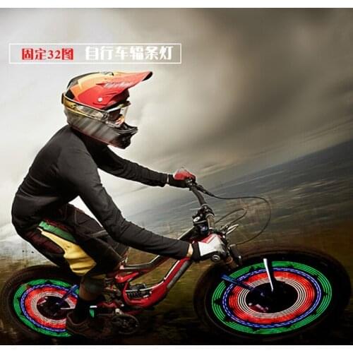 Bicycle Accessories Outdoor Mountain Biking Hot Wheels Spoke Lights Double-Sided Lamp Beads Wheel Warning Flashing 32 Pictures