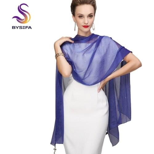 Pendant Silk Scarf Ladies Plus Big Size Women Royal Blue Silk Scarf Fashion Accessories Hot Silver Design Long Scarves 180*75CM