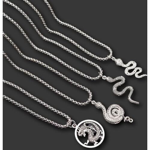 1pcs Animals Necklace, Dragon Charms, Rattlesnake Charms, Cobra Charms, Vipers Charms, DIY mens Metal Jewelry Findings A2115