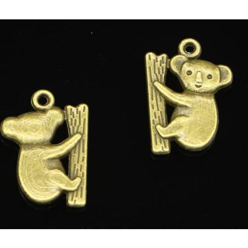 15pcs Antique Style Bronze Color koala bear Pendants Findings Charms 20*14mm