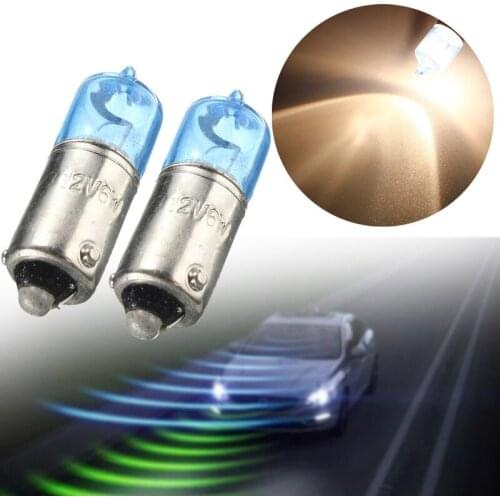 2pcs 6W BAX9S H6W Super White 5000K Car Auto Xenon Sidelight Bulbs Turn Signal Lamp Bulbs Car Light Source DC12V Car Styling