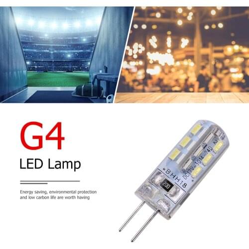 2W SMD3014 G4 LED Lamp DC 12V / AC 220V-240V 24 SMD3014 110LM White LED Replace Silicone Corn Bulb Halogen Light