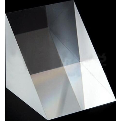 50x50x50mm Optical Glass Triangular Prisms Lsosceles K9 Prism Physics Refractor Light Spectrum Medicine