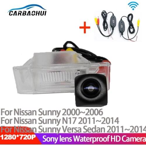 Car Sony Fisheye MCCD Lens Starlight Car wireless Rear View Reverse Backup Camera For Nissan Sunny Versa Sedan N17 2011~2016 HD