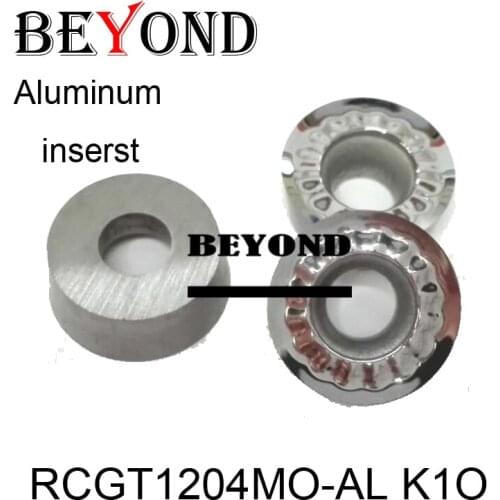 BEYOND 10pcs RCGT 1204 RCGT1204 MO RCGT1204MO-AL K10 for Aluminum and Copper Carbide Inserts Lathe Tools Cutter CNC Turning Tool
