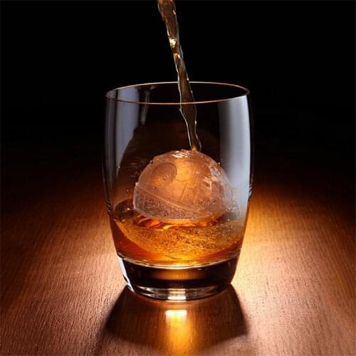 Ice Mold Silicone Ice Cube Tray Mould Shape Ball Blue Wars Death Star Round Ball Ice Cube Mold Tray Desert Sphere Mould Barware