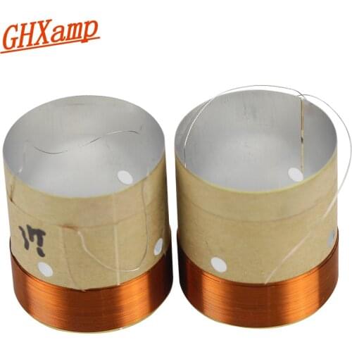 GHXAMP 35.5MM Core BASS Voice coil 8OHM White Aluminum With Sound Air Outlet Hole 5-12 inch Woofer Coil Speaker Accessories DIY